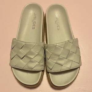 J slides size 6 1/2 white sandal